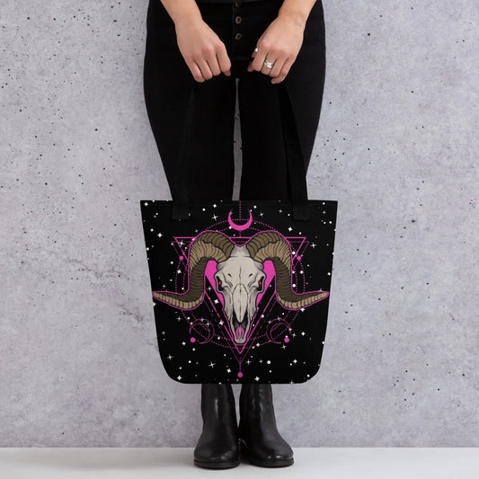 Pink Lunar Ram | Tote bag - FixedStars