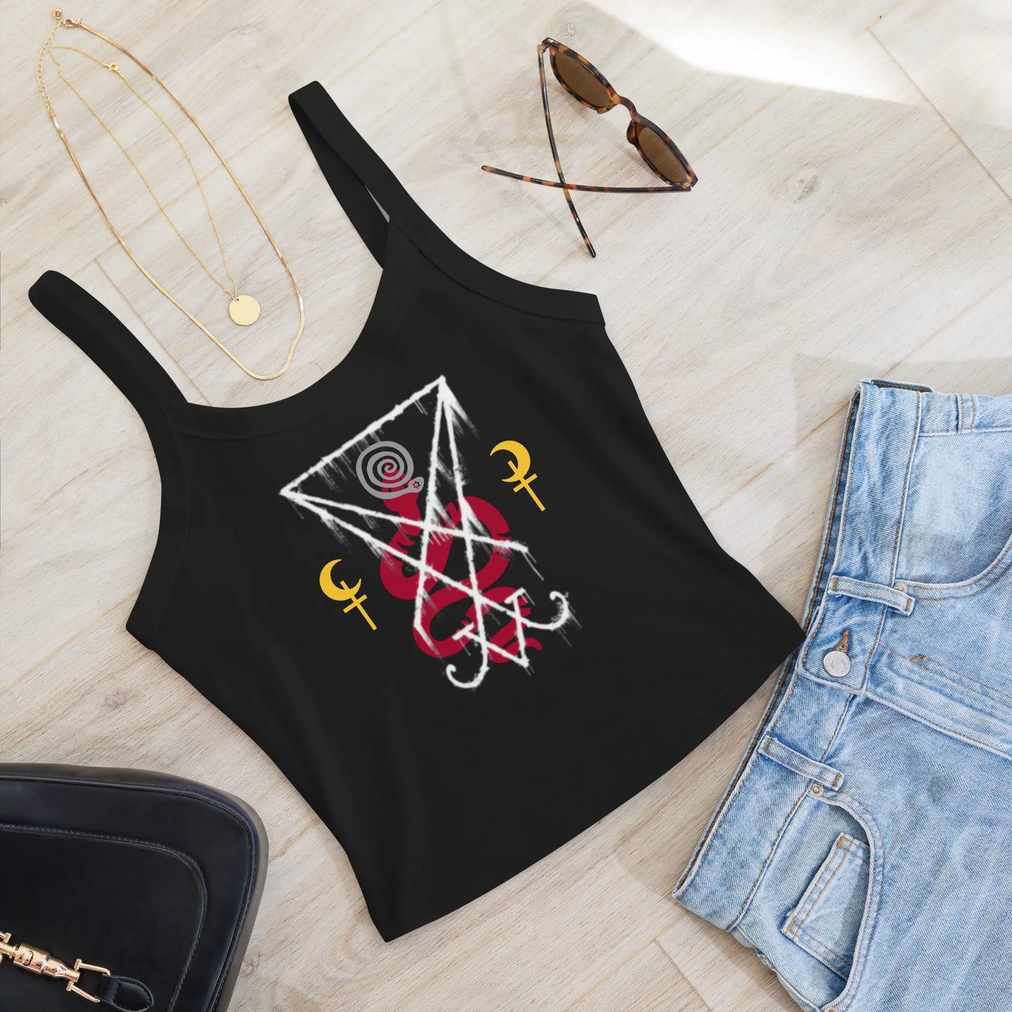 The Serpent's Mysteries | Women's Micro-Rib Tank Top - FixedStars